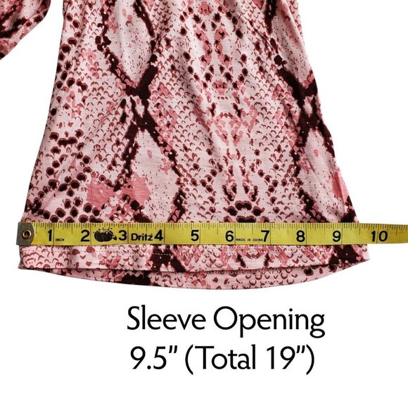 New VENUS Lascana Pink Python Print Cold Shoulder Top S - Picture 11 of 12
